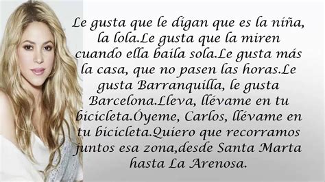 letra canción la bicicleta shakira